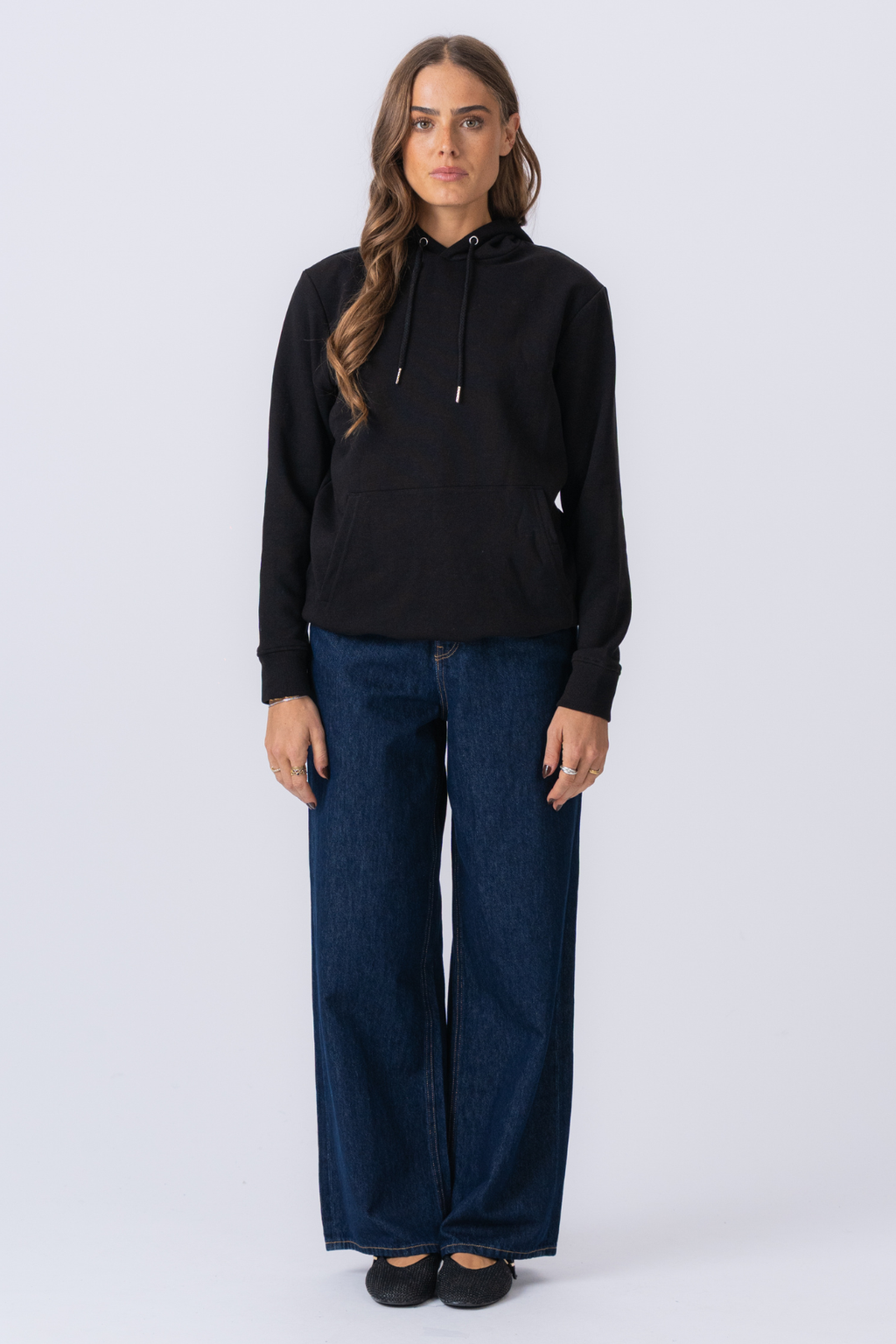 Felpa con cappuccio di felpa - nero