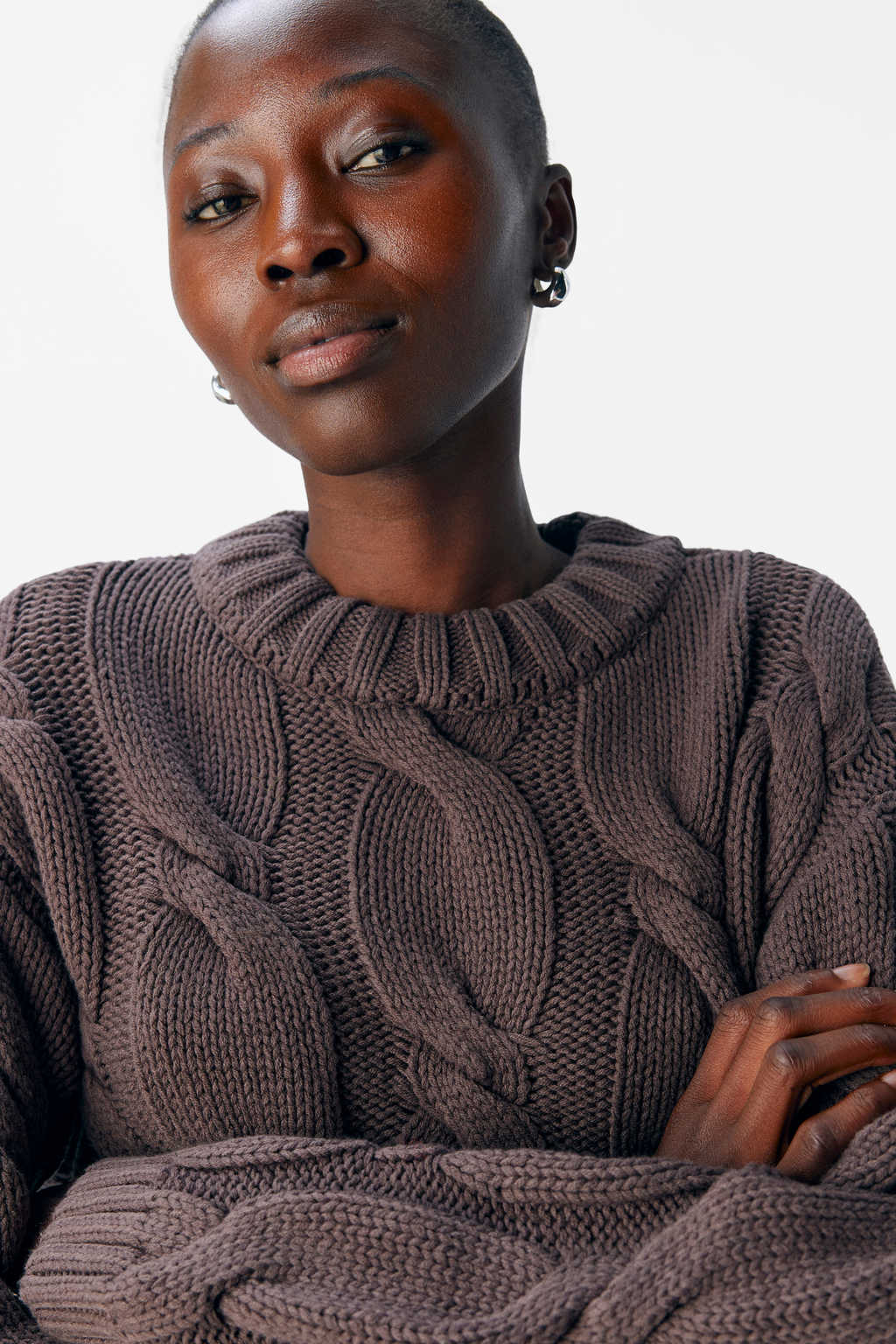 Pullover a maglia baia - Seal Brown