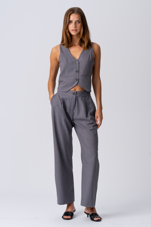 Natalie Vest and Pants (Dark Grey) - Package deal