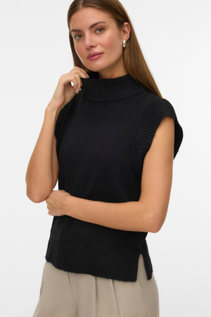 Wow Highneck Vest - Black