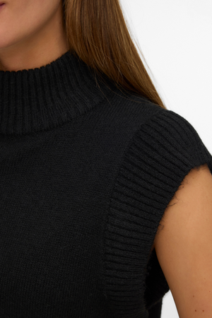 Wow Highneck Vest - Black