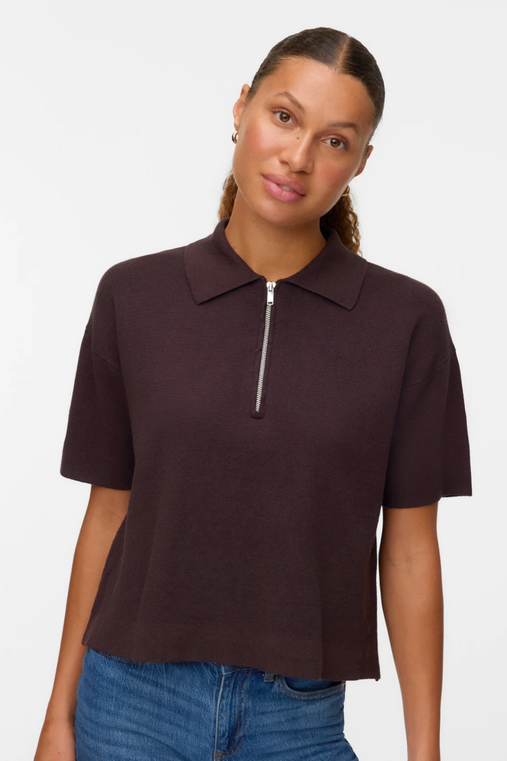 Gold 2/4 Poloneck Pullover - Chocolate Torte