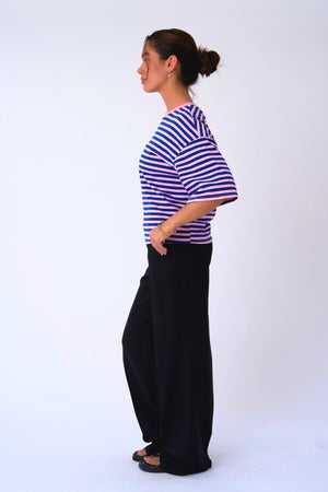 T-shirt Zoe - Blu/Rosa chiaro