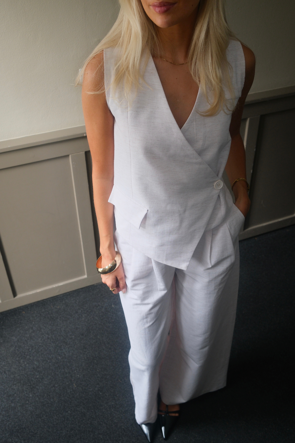 Melissa larga Pants - grigio chiaro