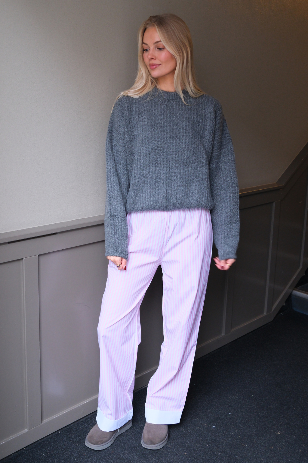 Layla Striped Pants - Pink