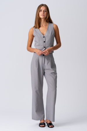 Natalie Vest and Pants (Light Grey) - Package deal