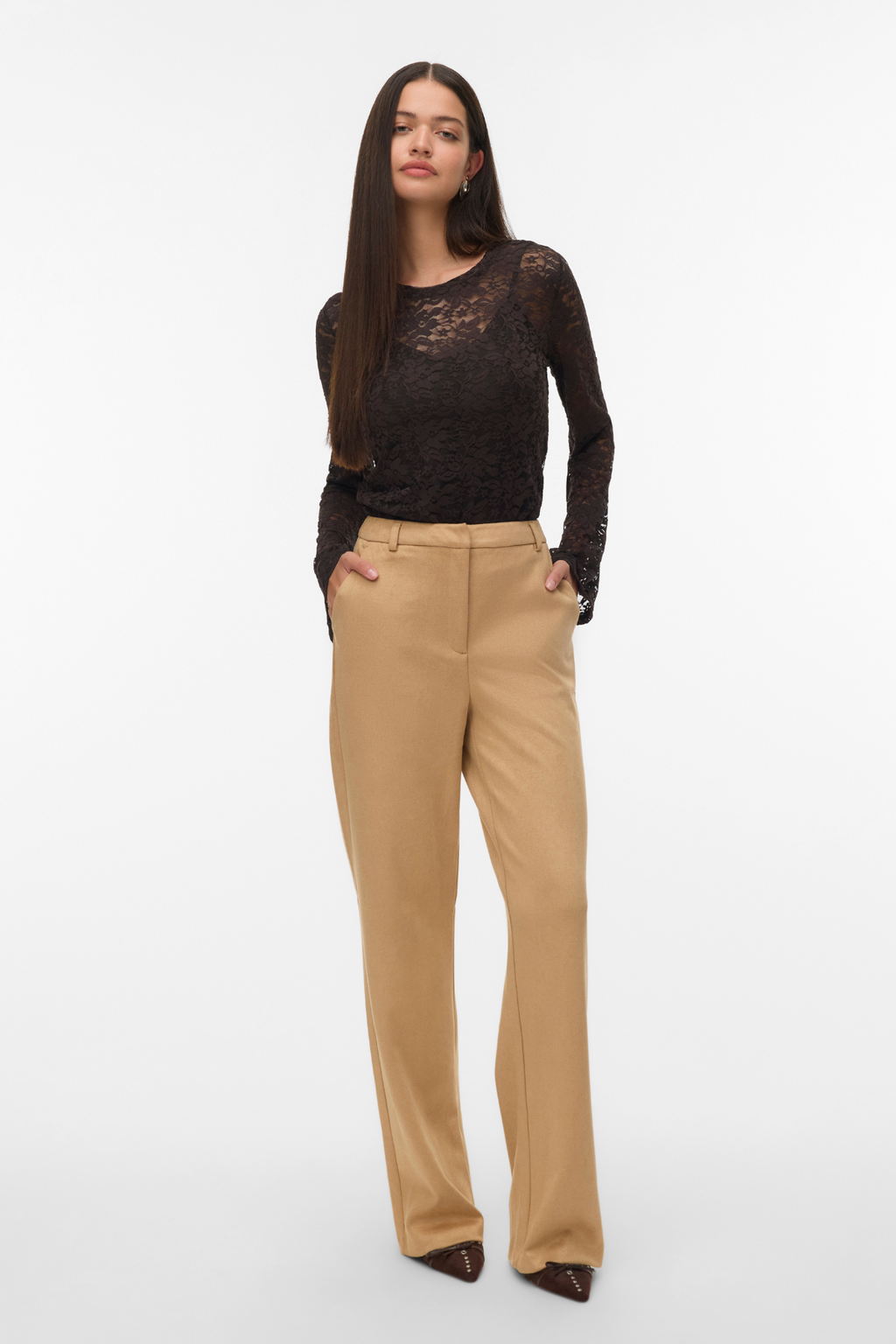 Kanya O-Neck Short Top - Chocolate Torte