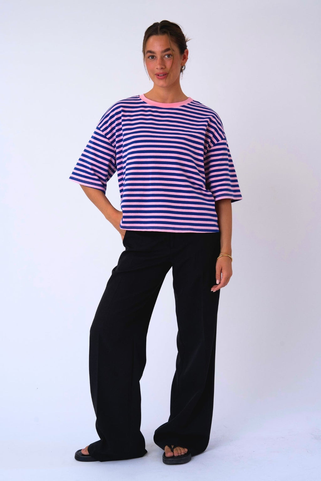 T-shirt Zoe - Blu/Rosa chiaro