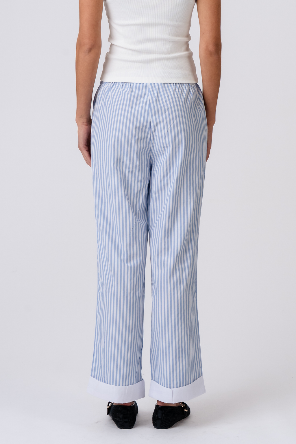 Layla Striped Pants - Azzurro