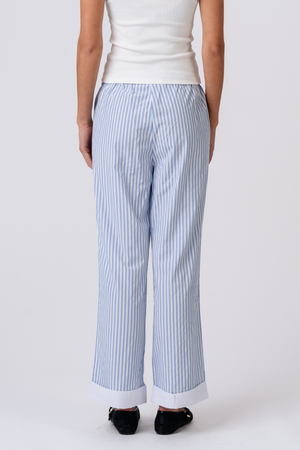 Layla Striped Pants - Azzurro