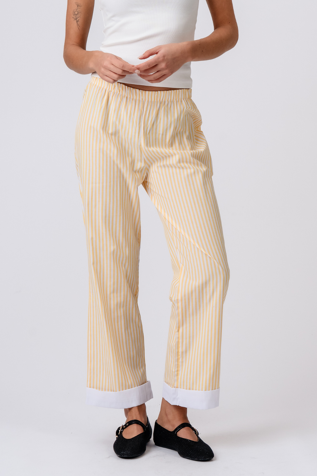 Layla Striped Pants - Giallo