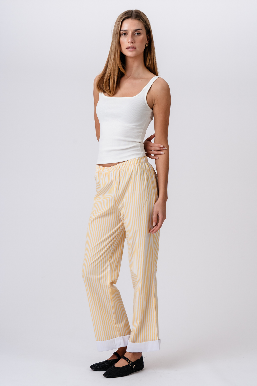 Layla Striped Pants - Giallo