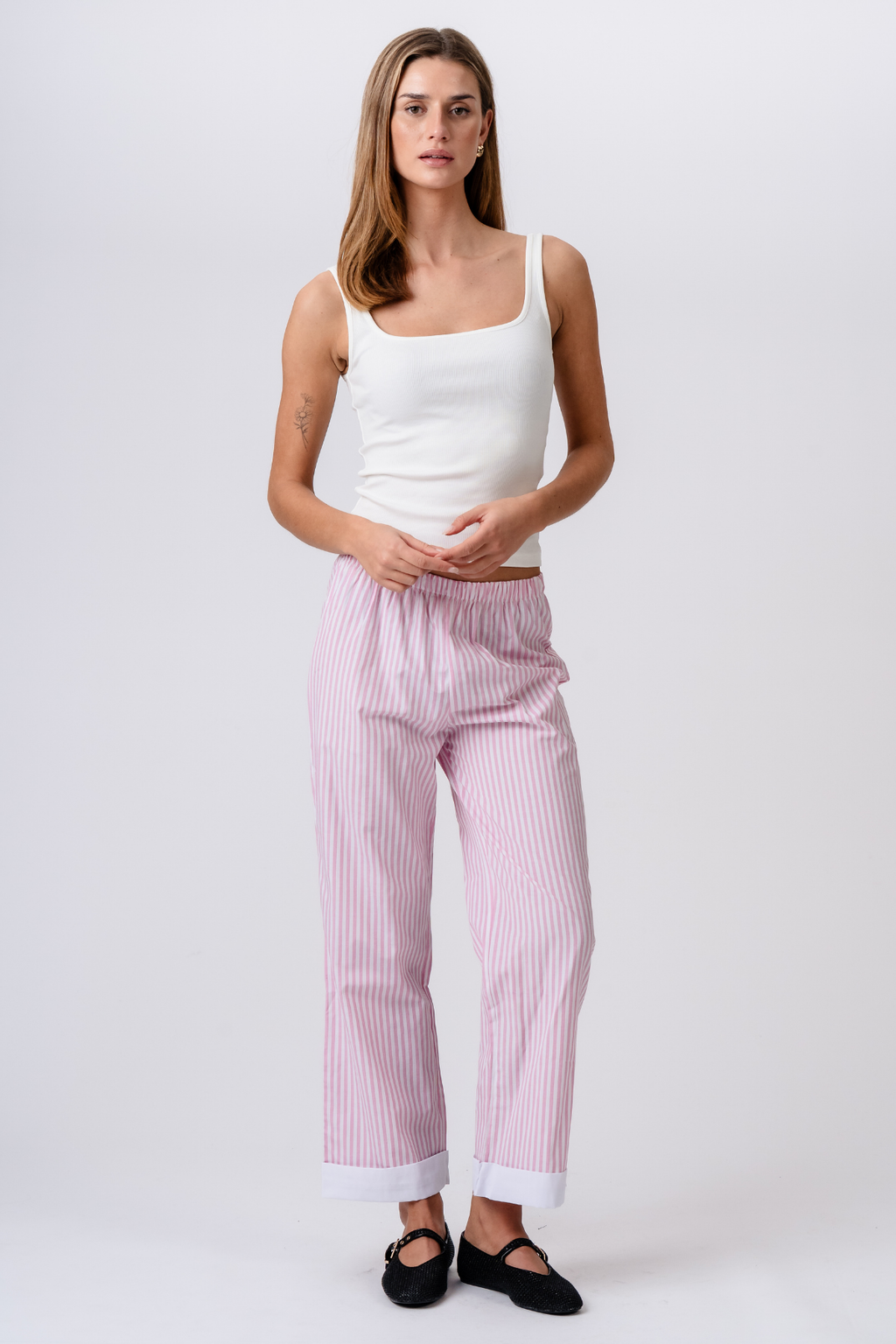 Layla Striped Pants - Pink