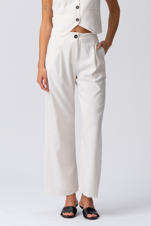 Natalie Pants - Beige leggero
