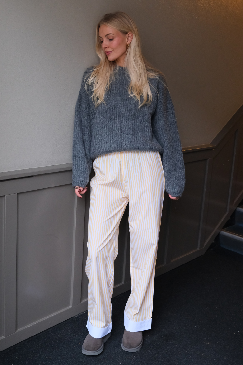 Layla Striped Pants - Giallo