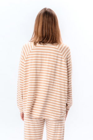 Stripped Long Sleeve Regular Fit - Beige
