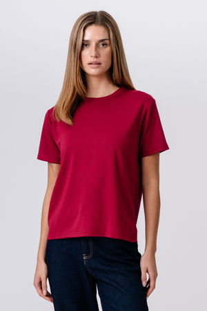 T -shirt Leah Shee - Borgogna