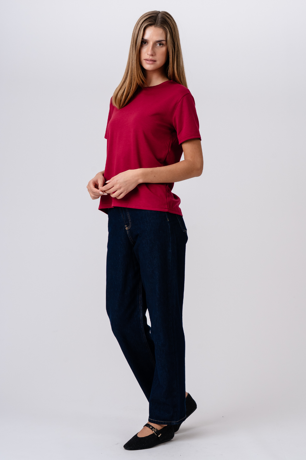 T -shirt Leah Shee - Borgogna