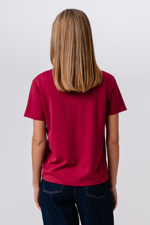 T -shirt Leah Shee - Borgogna