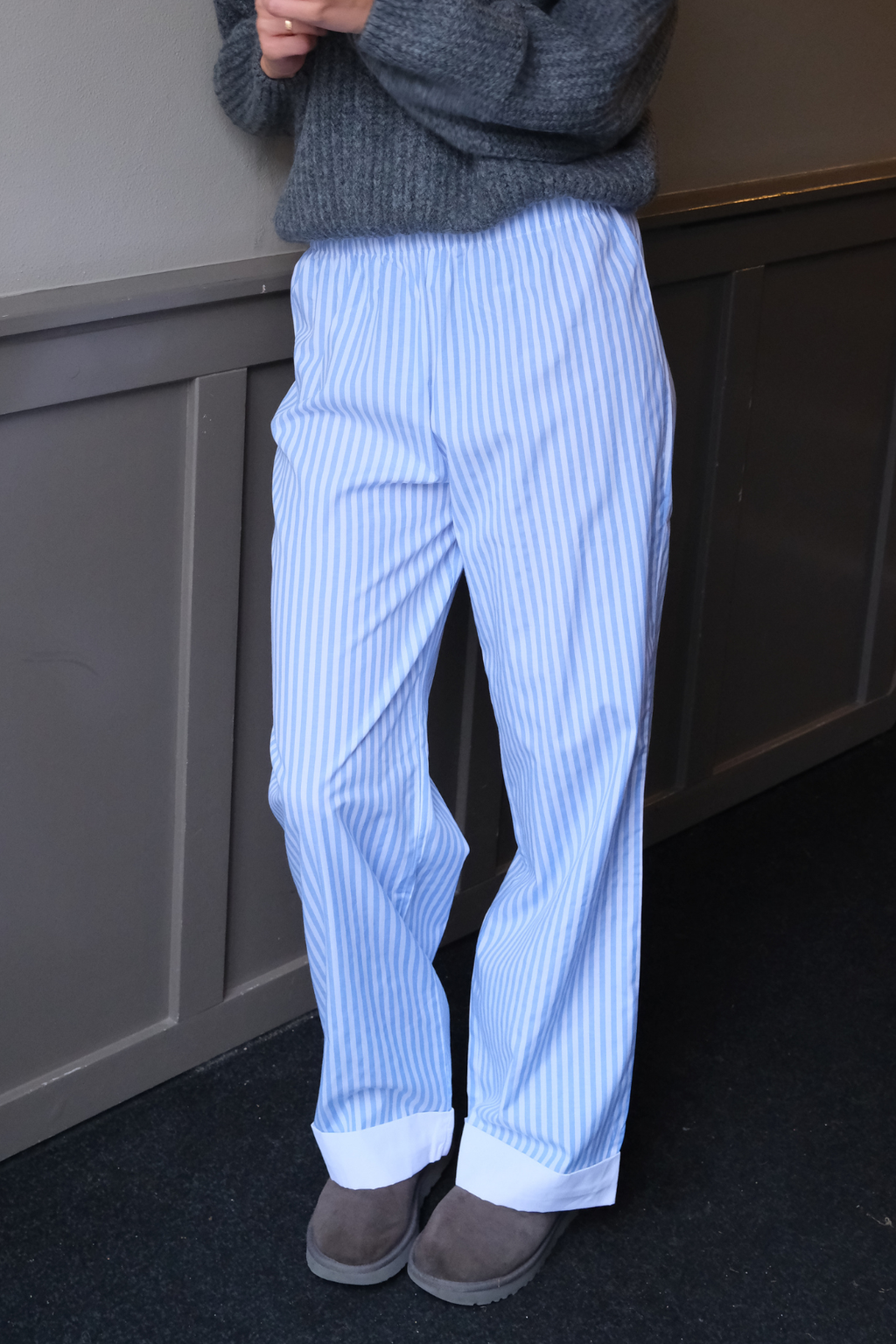 Layla Striped Pants - Azzurro