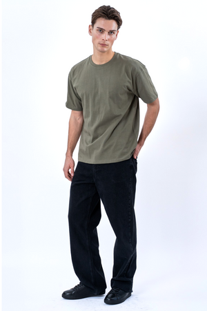 T-shirt squadrata - Oliva