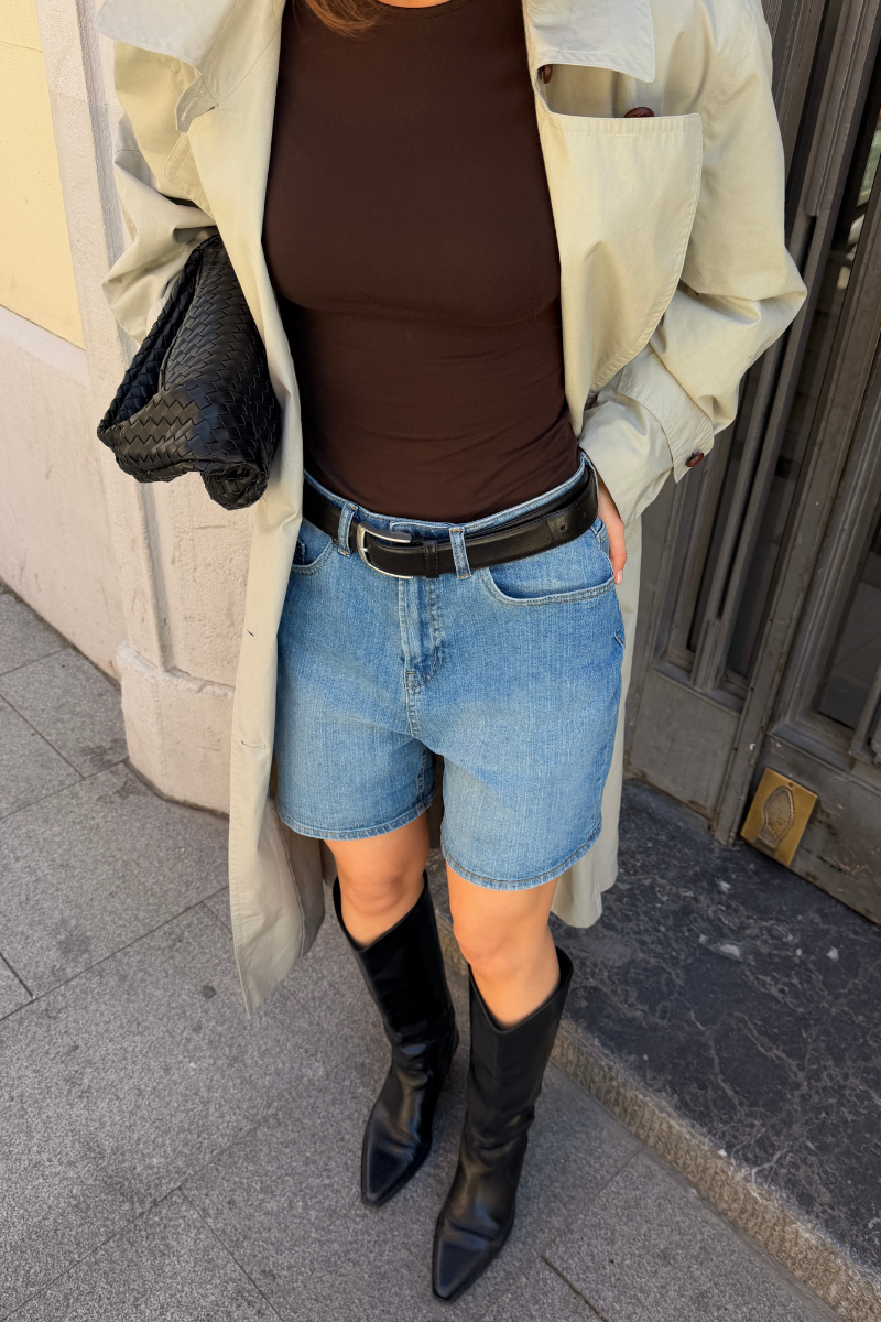 The Original Performance Denim Shorts - Denim blu medio (Donna)