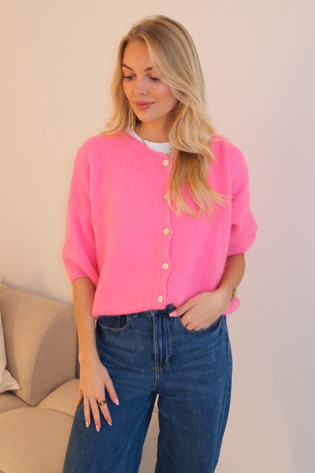 Maglia a maniche corte Mary - Rosa baby