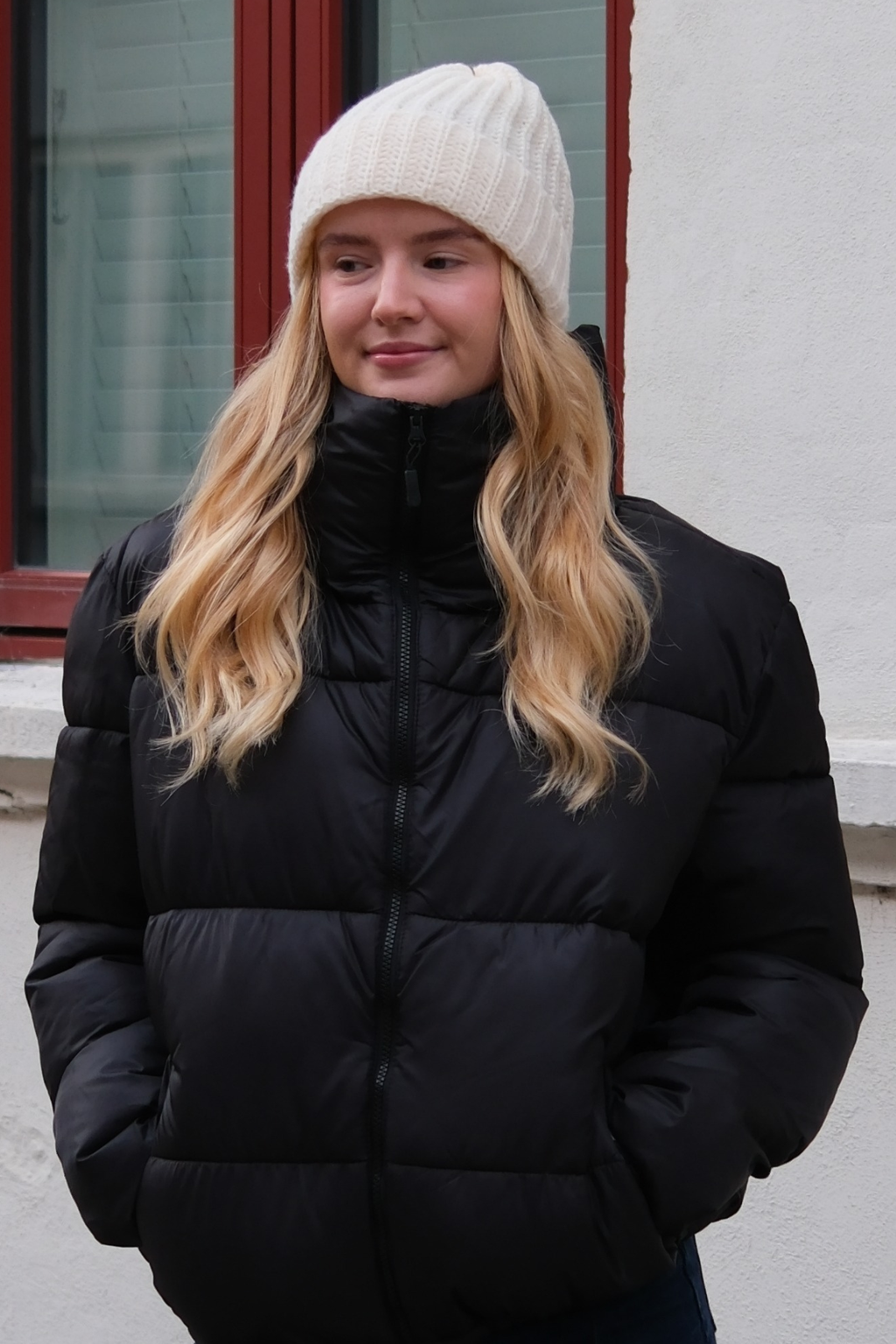 Berretto a coste - Beige chiaro