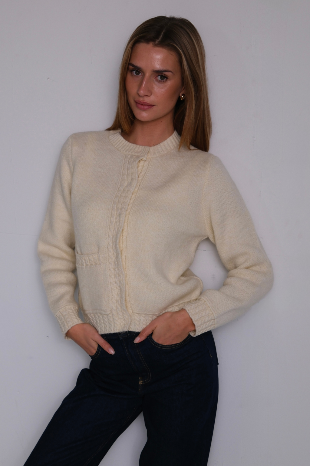 Emilie Knit Cardigan - Beige