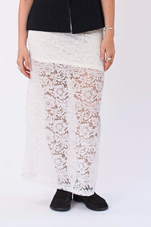 Gonna lunga in pizzo Amara - Bianca
