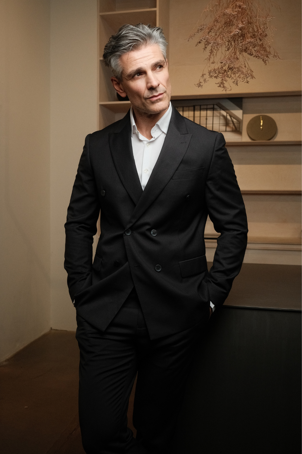 Premium Blazer a doppio petto - Nero