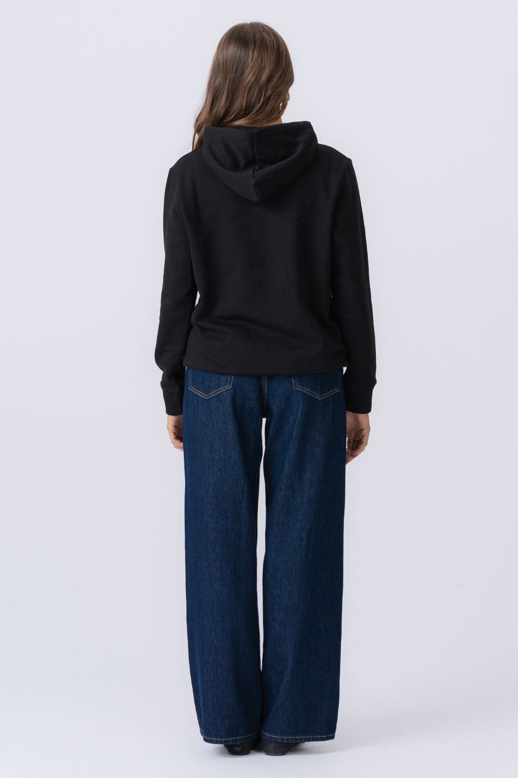 Felpa con cappuccio di felpa - nero