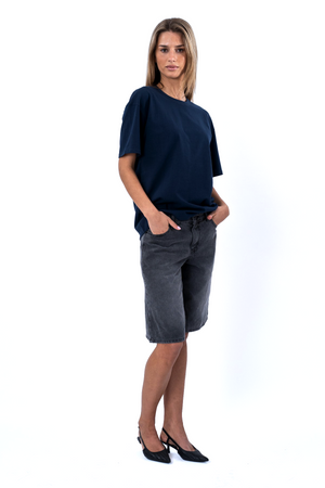 Heavy Boxfit Tee - Navy