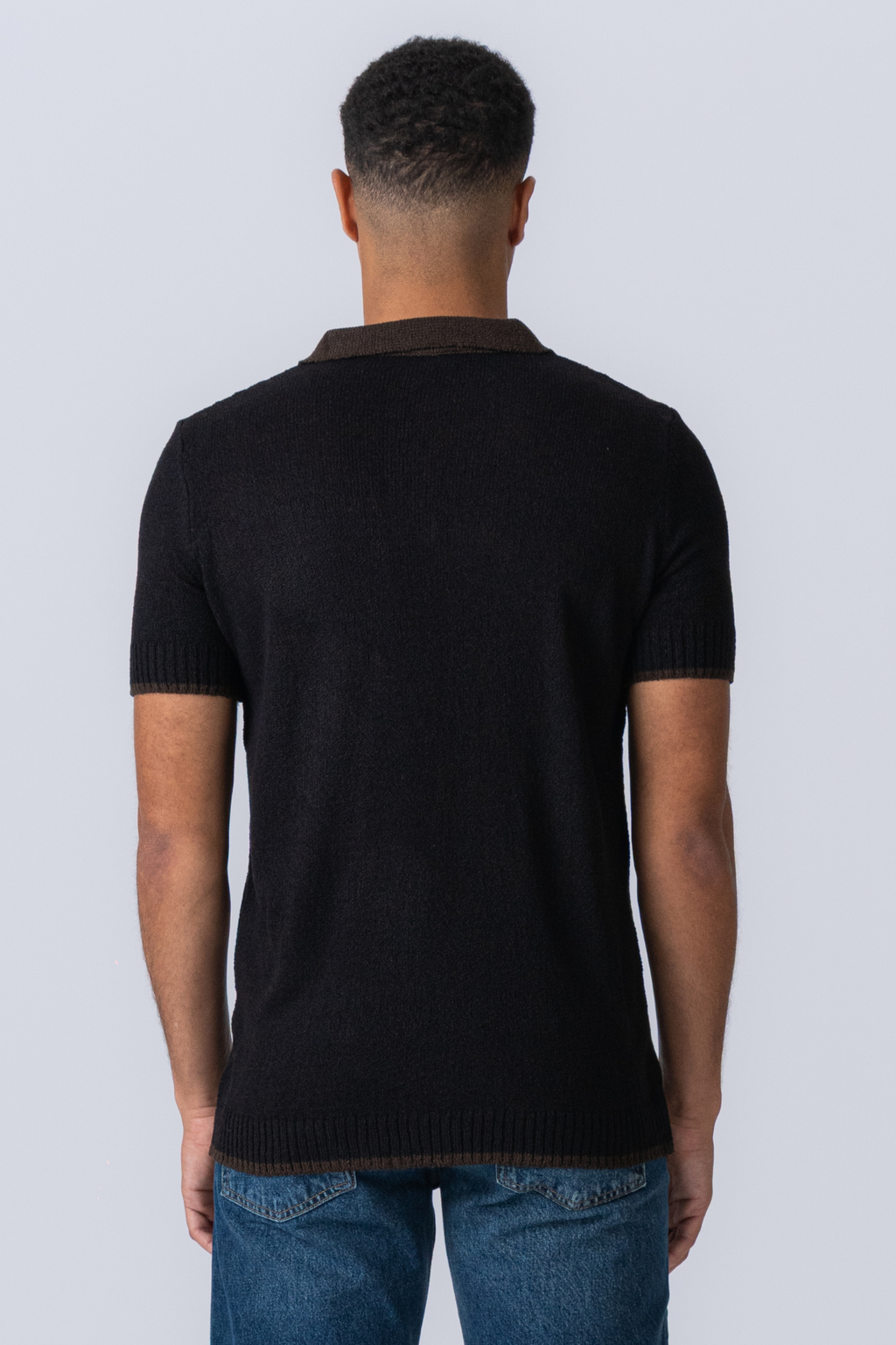 Knitted Polo - Black