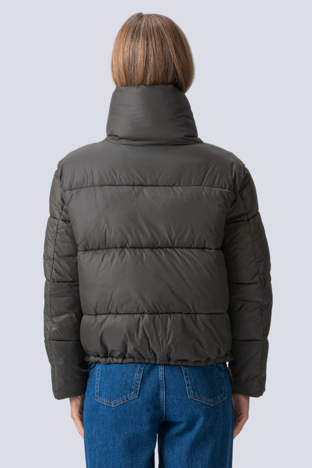 Giacca a puffer corta - Oliva