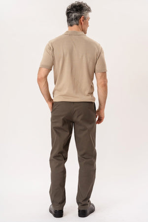 Polo Nathan in maglia - Sabbia