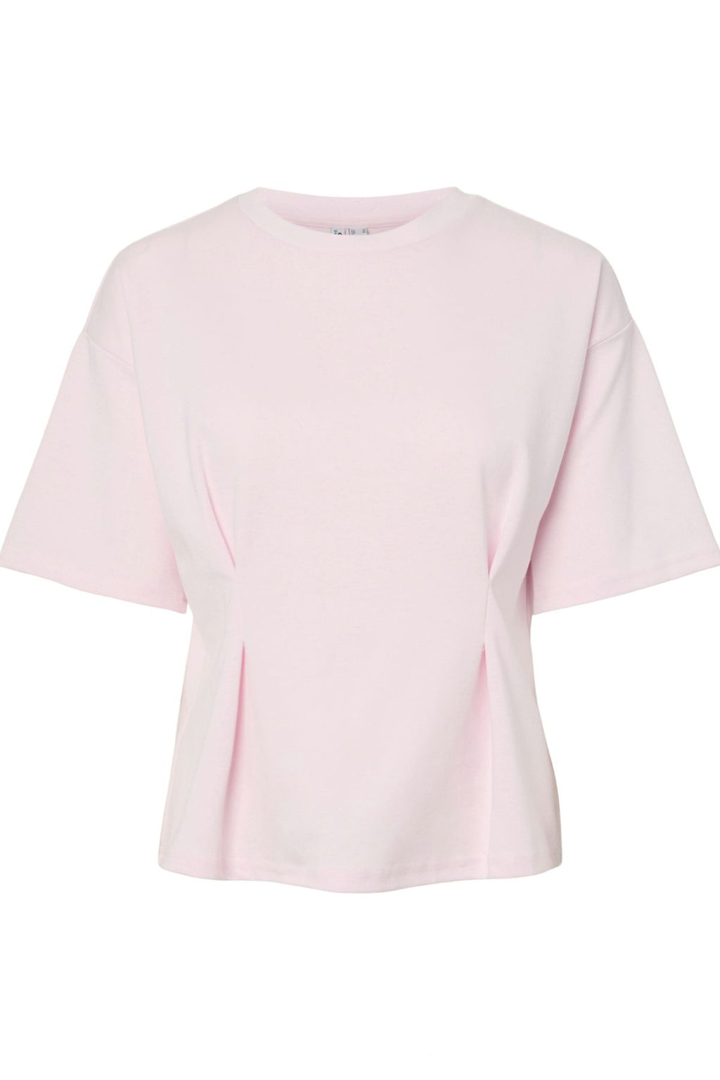 T-shirt aderente con scollo a O Skylar - Rosa culla
