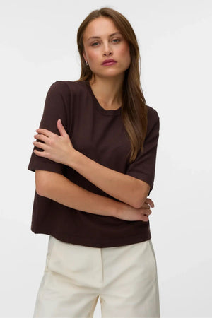 Silje 2/4 O-Nck Oversize Pull - Torta Al Cioccolato