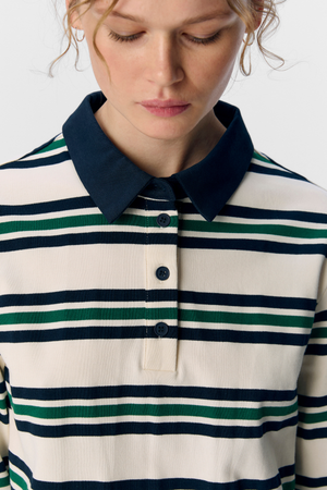 Nana L/S Polo Top - Sky Capitano