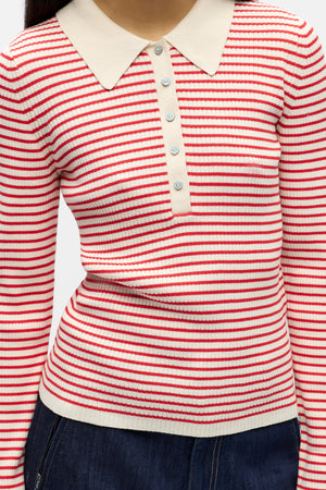 Pullover Kelly Polo in maglia - Birch Poinsettia