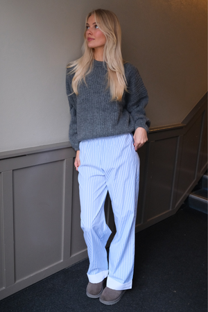 Layla Striped Pants - Azzurro