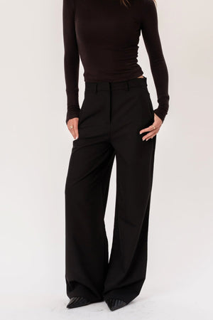 Rosalie ampia Pants - Nero