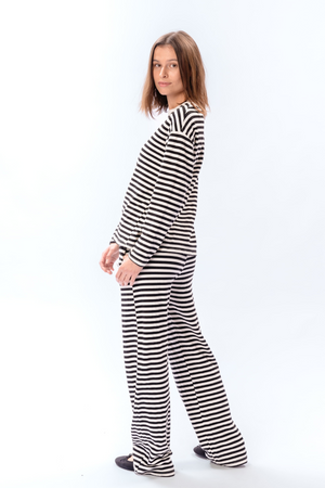 Camicia a righe - Nero