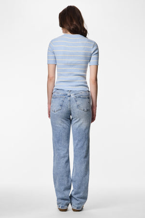 Maglia Mira O-Collo - Cashmere Blu Betulla