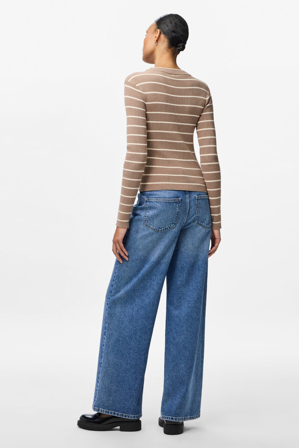 Maglia Mira New O-Collo - Greige/Betulla