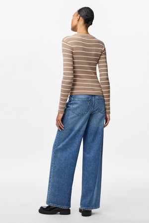 Maglia Mira New O-Collo - Greige/Betulla