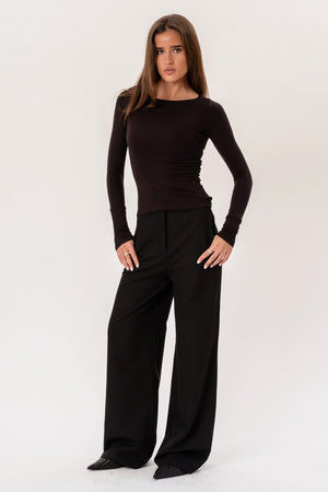 Rosalie ampia Pants - Nero