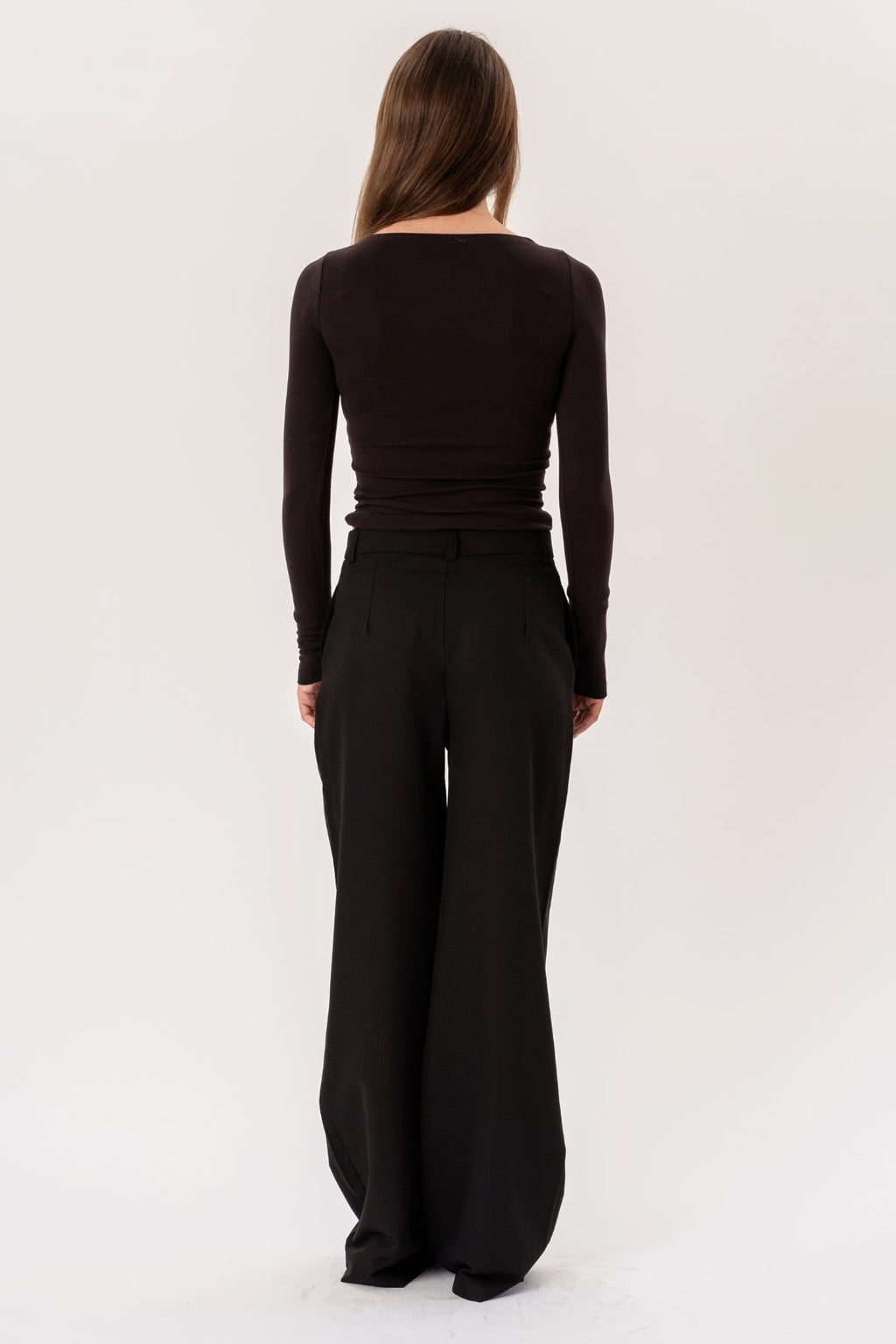 Rosalie ampia Pants - Nero