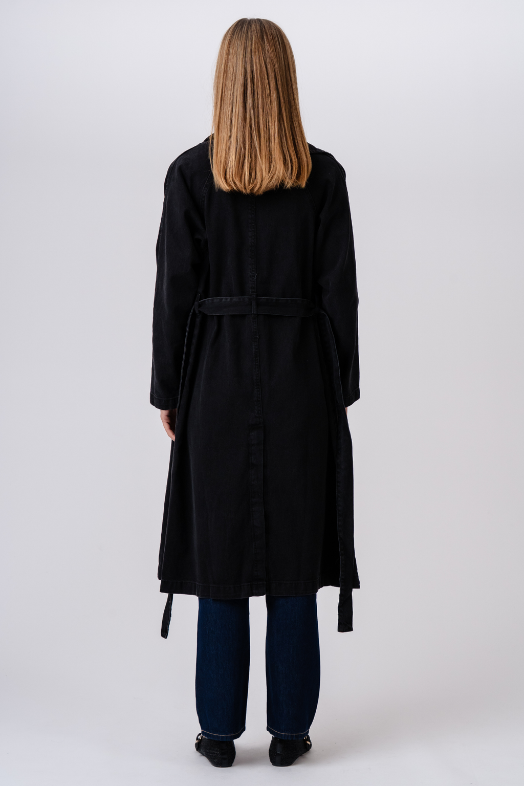 Denim Trenchcoat - Anthracite
