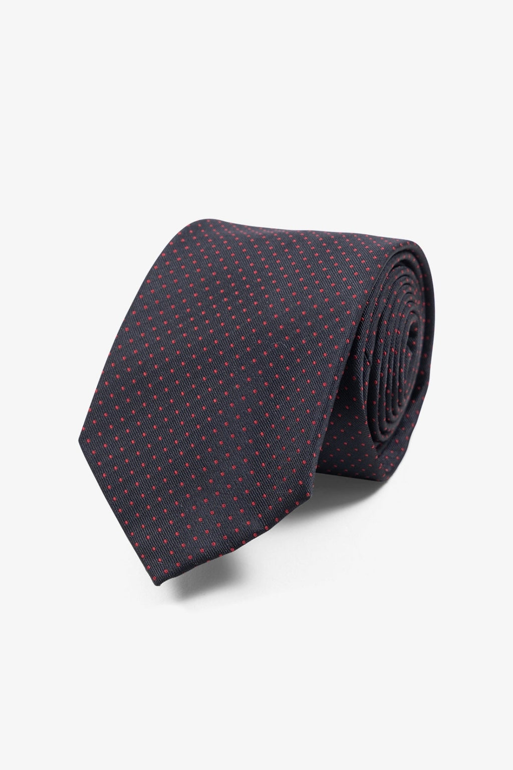 Tie - Black/Red Dotted